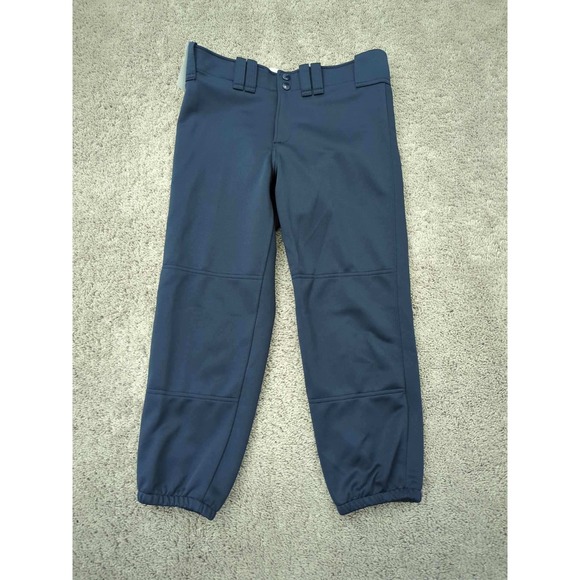 Mizuno Softball Pants Women's Medium Elastic Athletic Navy Blue - Picture 1 of 9